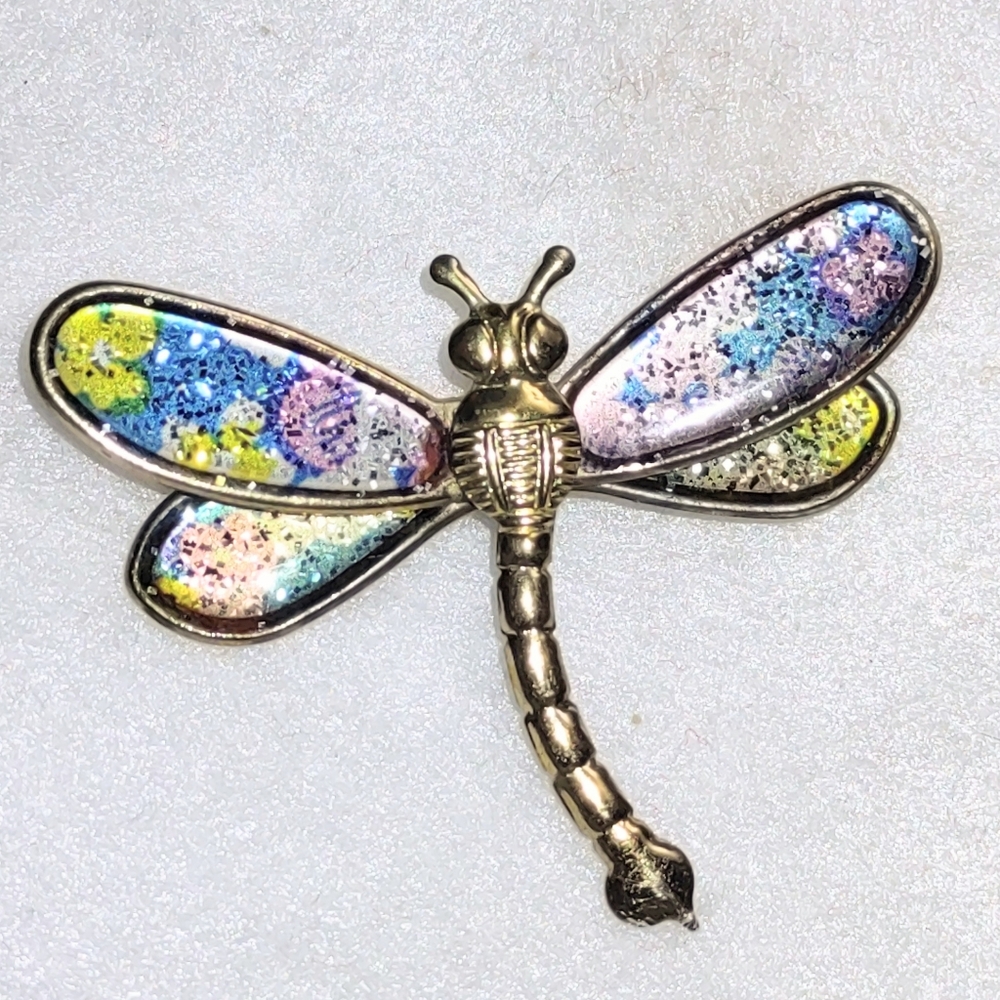 Colorful Glittery Dragonfly Brooch Pin  *MUST BUNDLE*